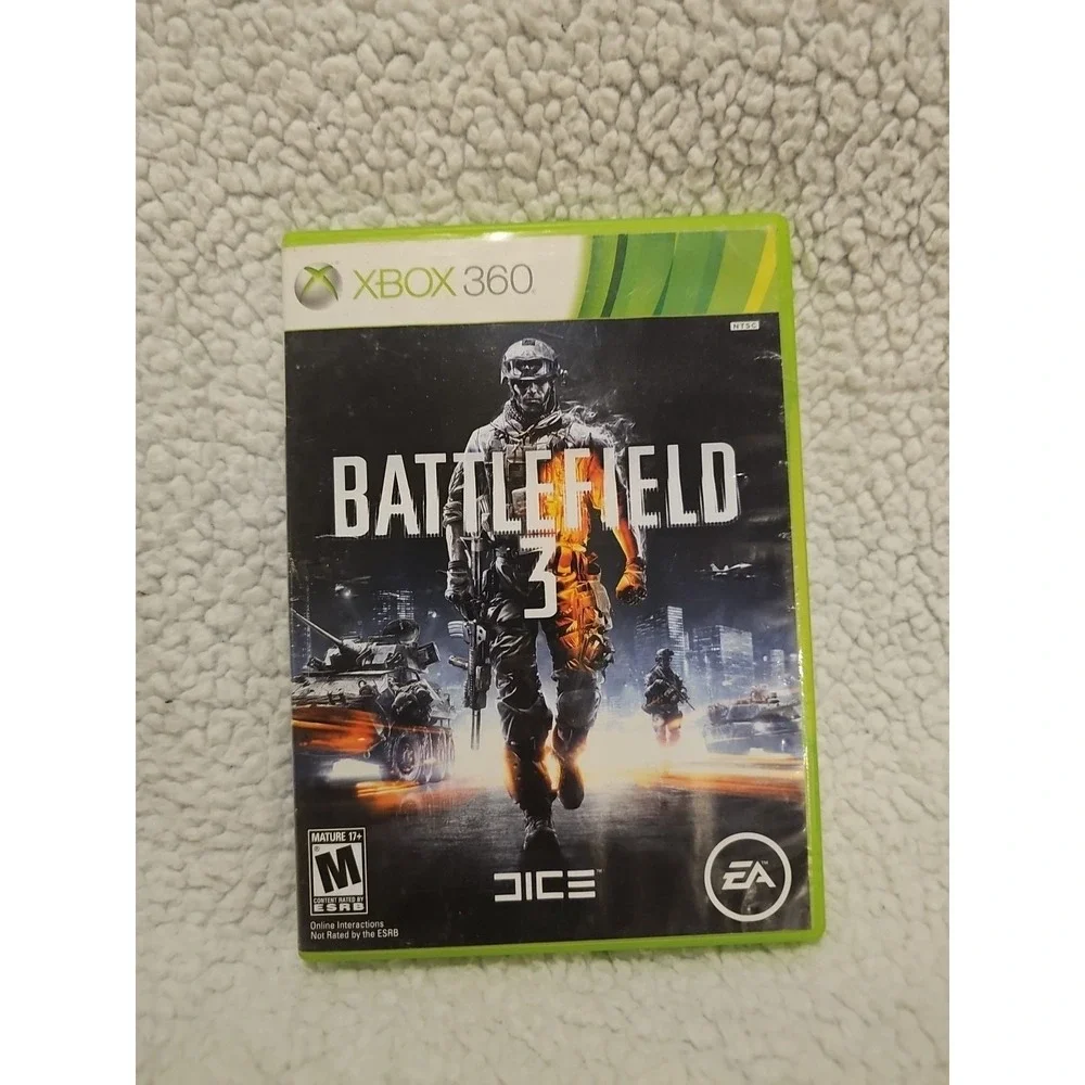 Battlefield 3 (Microsoft Xbox 360, 2011) Tested Working No Manual Free Shipping